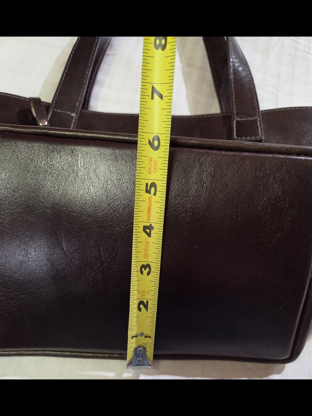 VINTAGE T Nobile Dark Brown Italian Leather Handbag MADE in ITALY. - Picture 11 of 11